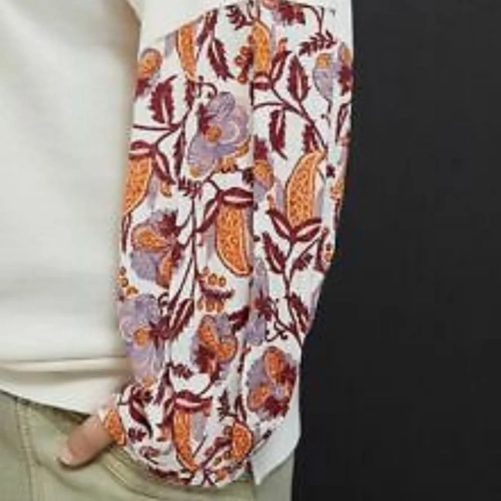 Anthropologie Annette Floral Thermal Long Sleeved Top - Picture 6 of 14